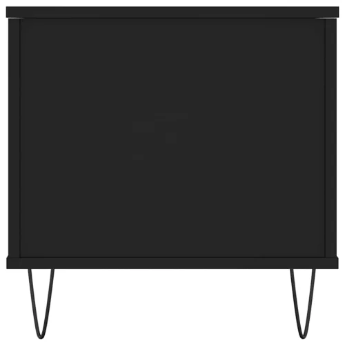 Fekete szerelt fa dohányzóasztal 90x44,5x45 cm