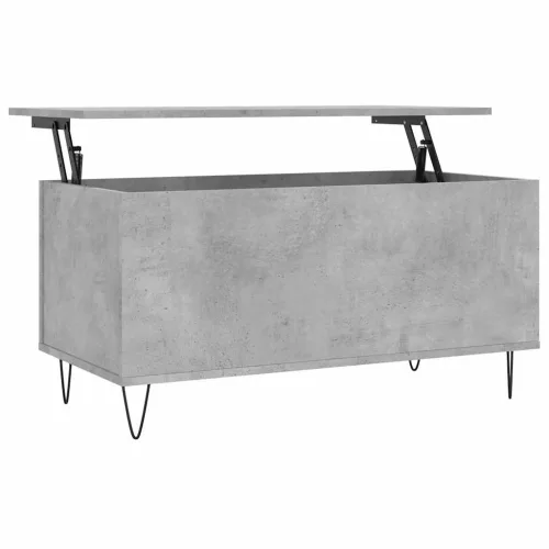 Betonszürke szerelt fa dohányzóasztal 90x44,5x45 cm