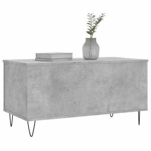 Betonszürke szerelt fa dohányzóasztal 90x44,5x45 cm