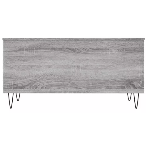 Szürke sonoma színű szerelt fa dohányzóasztal 90x44,5x45 cm