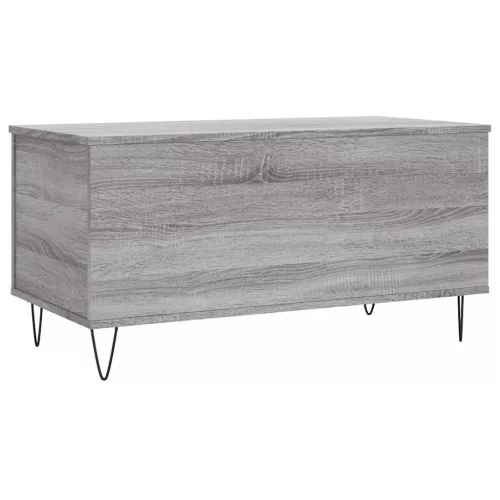 Szürke sonoma színű szerelt fa dohányzóasztal 90x44,5x45 cm