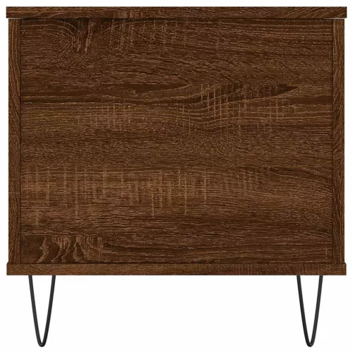 Barna tölgyszínű szerelt fa dohányzóasztal 90x44,5x45 cm