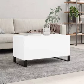 Fehér szerelt fa dohányzóasztal 90x44,5x45 cm