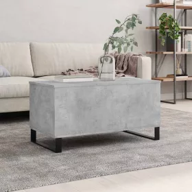 Betonszürke szerelt fa dohányzóasztal 90x44,5x45 cm