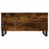 Füstös tölgy színű szerelt fa dohányzóasztal 90 x 44,5 x 45 cm