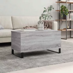   Szürke sonoma színű szerelt fa dohányzóasztal 90x44,5x45 cm