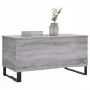 Szürke sonoma színű szerelt fa dohányzóasztal 90x44,5x45 cm