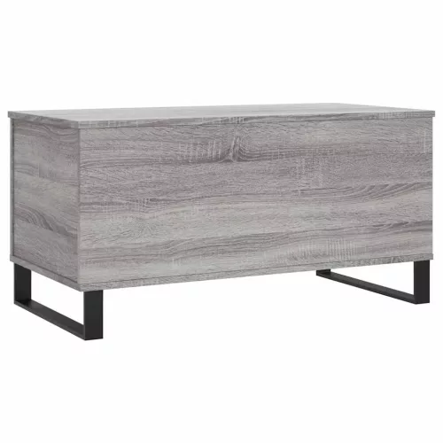 Szürke sonoma színű szerelt fa dohányzóasztal 90x44,5x45 cm