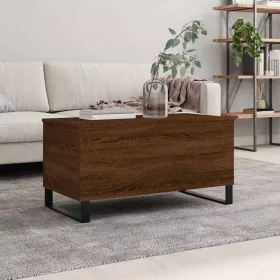   Barna tölgyszínű szerelt fa dohányzóasztal 90x44,5x45 cm