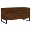 Barna tölgyszínű szerelt fa dohányzóasztal 90x44,5x45 cm