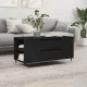 Fekete szerelt fa dohányzóasztal 102x44,5x50 cm