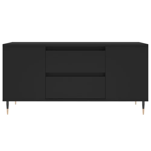 Fekete szerelt fa dohányzóasztal 102x44,5x50 cm