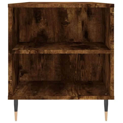 Füstös tölgy színű szerelt fa dohányzóasztal 102x44,5x50 cm