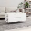Fehér szerelt fa dohányzóasztal 102x44,5x50 cm