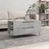 Betonszürke szerelt fa dohányzóasztal 102x44,5x50 cm