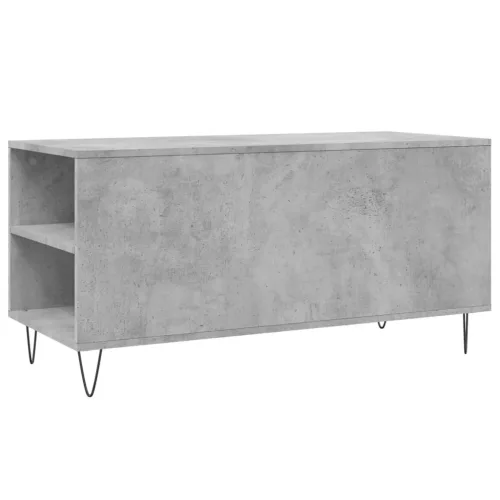 Betonszürke szerelt fa dohányzóasztal 102x44,5x50 cm