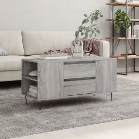   Szürke sonoma színű szerelt fa dohányzóasztal 102x44,5x50 cm