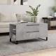 Betonszürke szerelt fa dohányzóasztal 102x44,5x50 cm