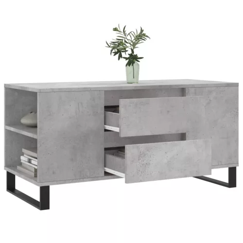 Betonszürke szerelt fa dohányzóasztal 102x44,5x50 cm
