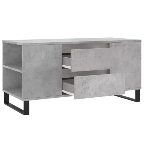 Betonszürke szerelt fa dohányzóasztal 102x44,5x50 cm