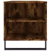 Füstös tölgy színű szerelt fa dohányzóasztal 102x44,5x50 cm