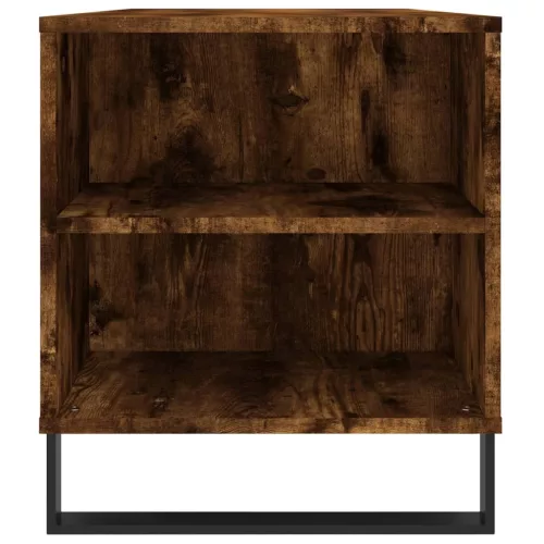 Füstös tölgy színű szerelt fa dohányzóasztal 102x44,5x50 cm