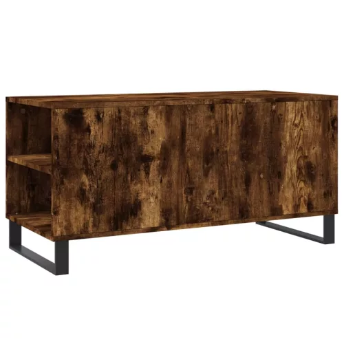 Füstös tölgy színű szerelt fa dohányzóasztal 102x44,5x50 cm
