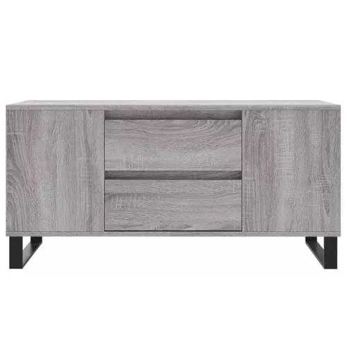 Szürke sonoma színű szerelt fa dohányzóasztal 102x44,5x50 cm