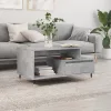 Betonszürke szerelt fa dohányzóasztal 90x49x45 cm