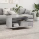 Betonszürke szerelt fa dohányzóasztal 90x49x45 cm