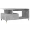 Betonszürke szerelt fa dohányzóasztal 90x49x45 cm