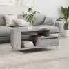 Szürke sonoma szerelt fa dohányzóasztal 90x49x45 cm