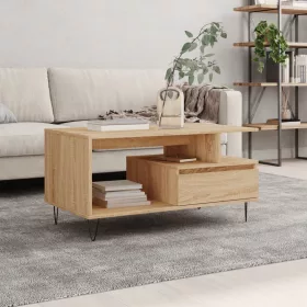  Sonoma tölgy színű szerelt fa dohányzóasztal 90x49x45 cm