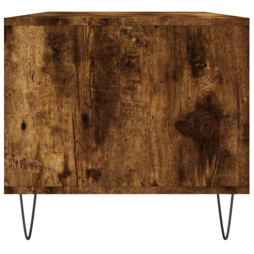 Füstös tölgy színű szerelt fa dohányzóasztal 90x49x45 cm
