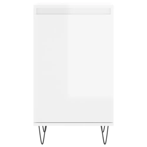2 db magasfényű fehér szerelt fa tálalószekrény 40 x 35 x 70 cm
