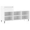 Fehér szerelt fa cipősszekrény 102x36x60 cm