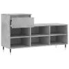 Betonszürke szerelt fa cipőszekrény 102x36x60 cm