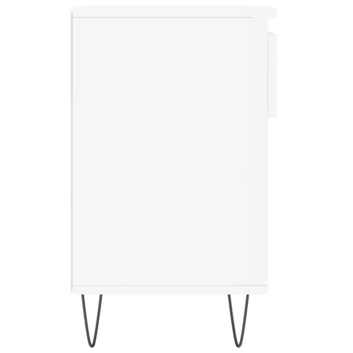 Magasfényű fehér szerelt fa cipősszekrény 102x36x60 cm