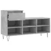 Betonszürke szerelt fa cipőszekrény 102x36x60 cm