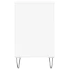 Magasfényű fehér szerelt fa cipősszekrény 102x36x60 cm