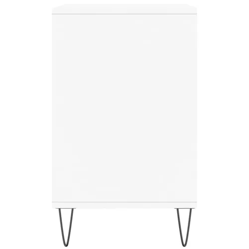 Magasfényű fehér szerelt fa cipősszekrény 102x36x60 cm