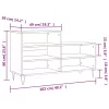 Betonszürke szerelt fa cipőszekrény 102x36x60 cm