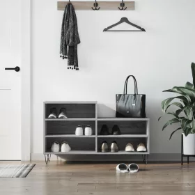   Szürke sonoma színű szerelt fa cipősszekrény 102x36x60 cm