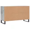 Betonszürke szerelt fa cipőszekrény 102x36x60 cm