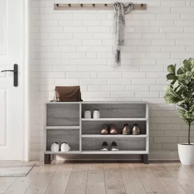   Szürke sonoma színű szerelt fa cipősszekrény 102x36x60 cm
