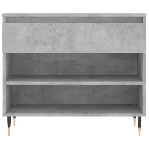 Betonszürke szerelt fa cipőszekrény 70x36x60 cm