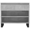 Betonszürke szerelt fa cipőszekrény 70x36x60 cm