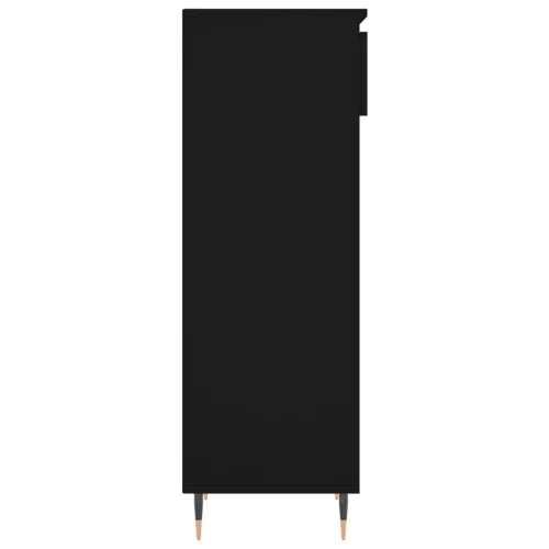 Fekete szerelt fa cipősszekrény 40x36x105 cm