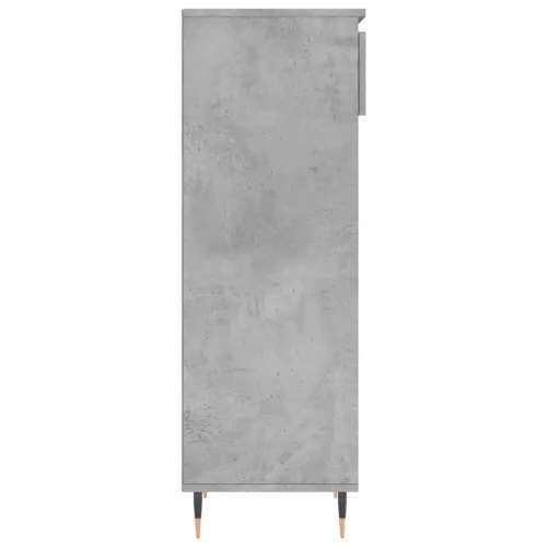 Betonszürke szerelt fa cipőszekrény 40 x 36 x 105 cm