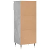 Betonszürke szerelt fa cipőszekrény 40 x 36 x 105 cm